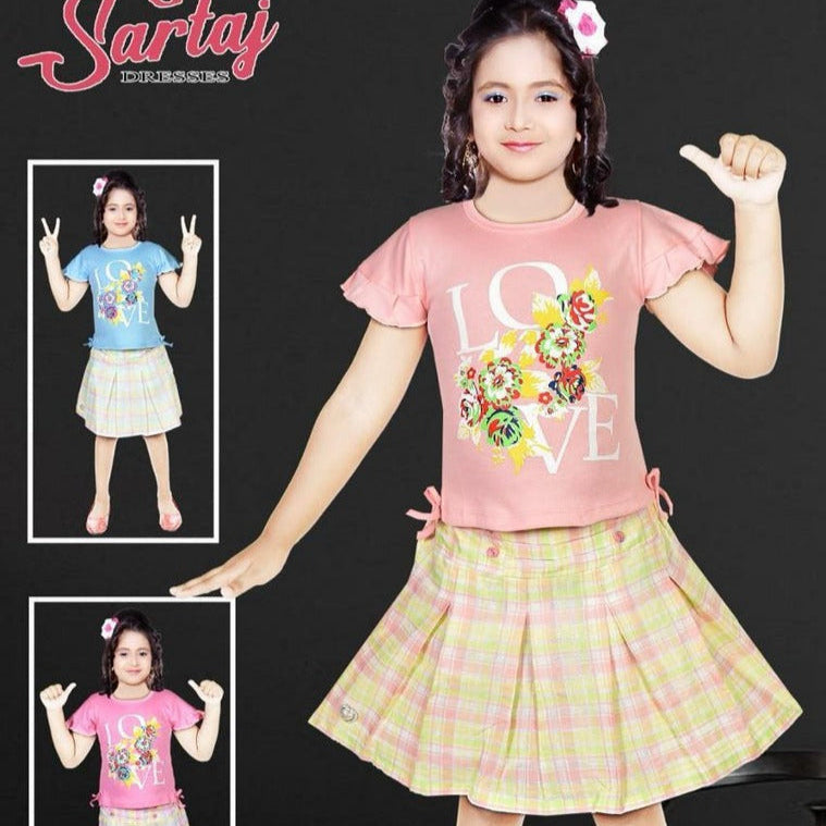 ₹ 220/Piece Pink T-shirt with frock 6 Set(22,24,26,28,30,32)