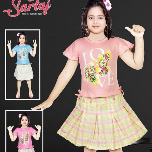 ₹ 220/Piece Pink T-shirt with frock 6 Set(22,24,26,28,30,32)